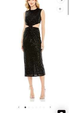 Mac Duggal Sequin Twisted Cutout Midi-Dress on SALE